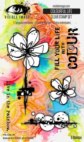 Visible Image - Colourful Life A6 Stamp Set  Visible Image - Colourful Life A6 Stamp Set