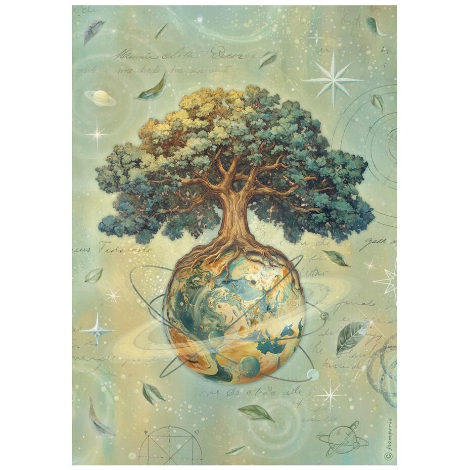 Stamperia - A New Beginning A4 Rice Paper The World Tree (6pcs)