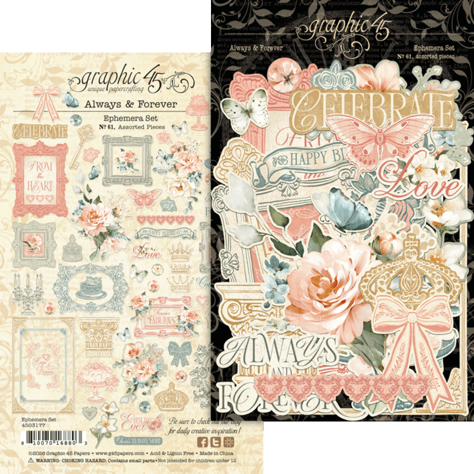 Graphic 45 - Always & Forever Ephemera Set