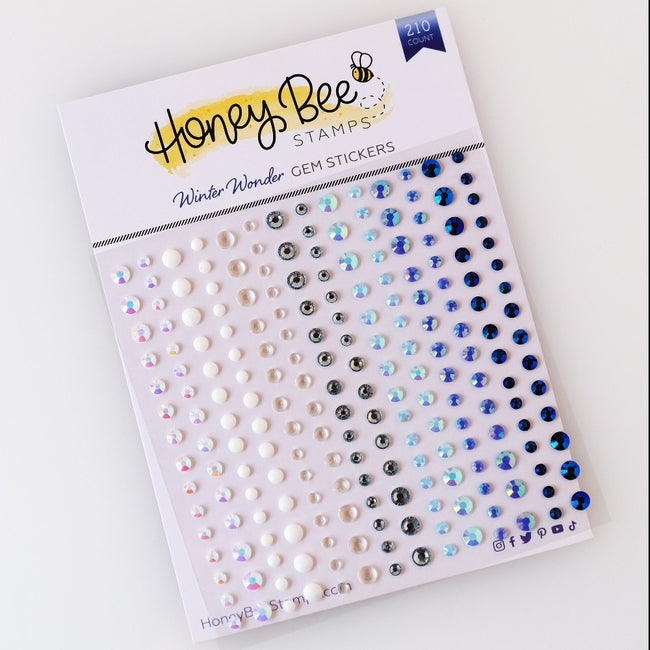 Honey Bee - Winter Wonder Gem Stickers - 210 Count