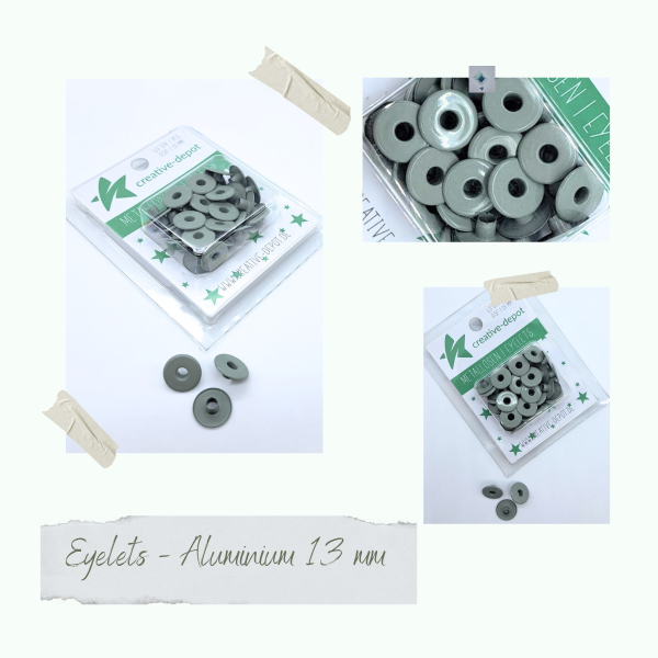 Creative Depot -  Breite Eyelets - Aluminium - 13mm  Creative Depot -  Breite Eyelets - Aluminium - 13mm