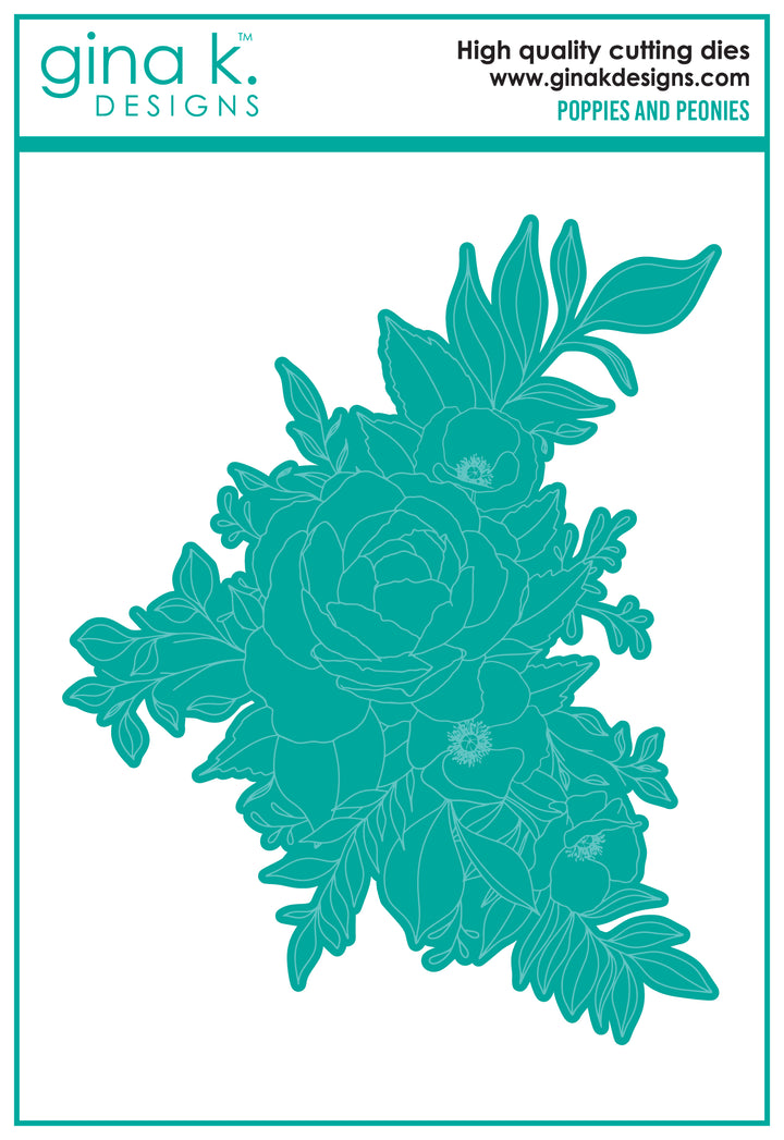 Gina K Designs - DIE- Poppies and Peonies Gina K Designs - DIE- Poppies and Peonies