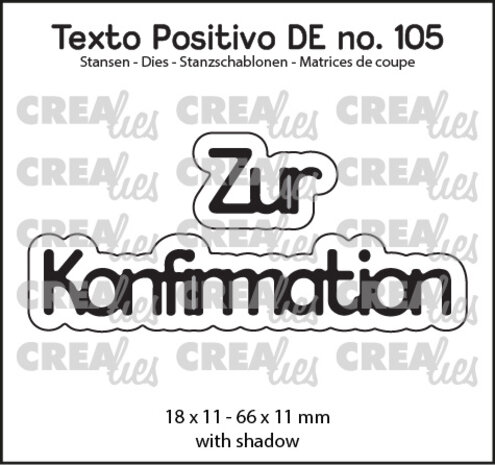 Crealies Texto Positivo Dies German Zur Konfirmation