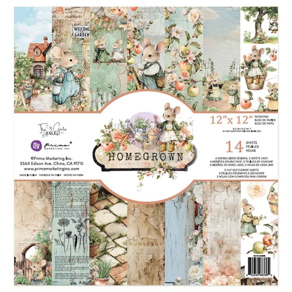Prima Marketing - Homegrown 12x12 Inch Paper Pad by The 3 Girls Tale