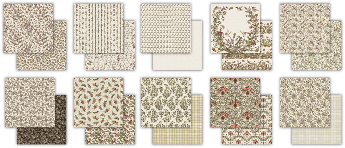Craft Consortium - Vintage Summer 6x6 Inch Premium Paper Pad by Olena Kovalova