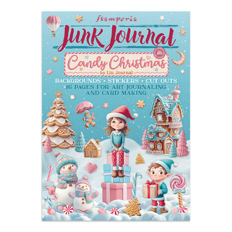 Stamperia - Candy Christmas Junk Journal Backgrounds, Stickers, Cut-Outs 