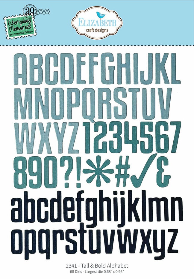 Elizabeth Craft Designs - Delightful Discovery Die Tall & Bold Alphabet