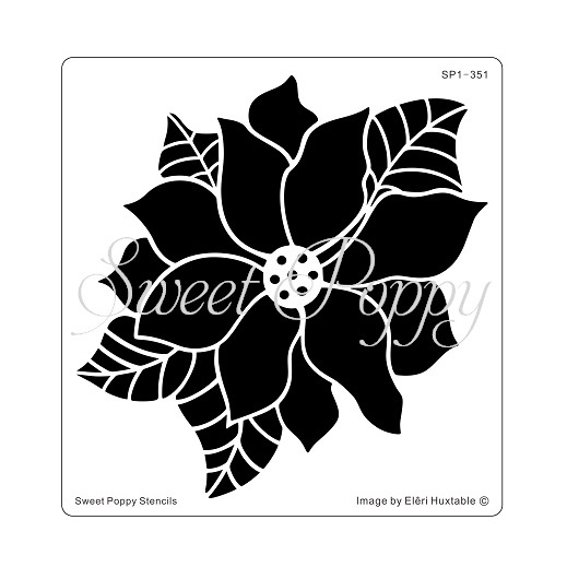 Sweet Poppy Stencil: Poinsettia