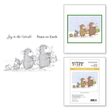 Spellbinders - Drummer Mice Cling Rubber Stamp Spellbinders - Drummer Mice Cling Rubber Stamp