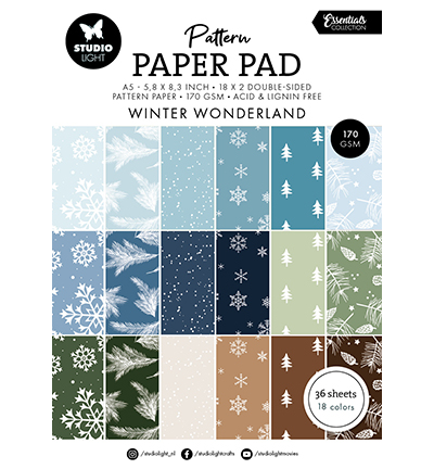 StudioLight -  Pattern Paper Pad Winter wonderland Essentials nr.343