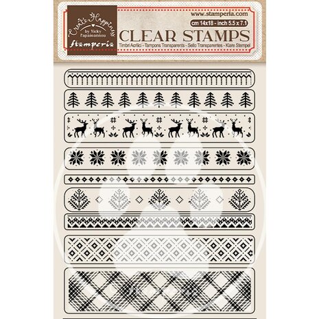 Stamperia- Create Happiness Christmas Clear Stamps Borders