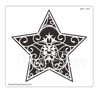 Sweet Poppy Stencil: Christmas Star