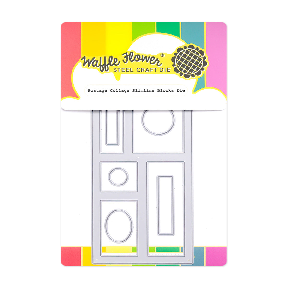 Waffle Flower - Postage Collage Slimline Blocks Die