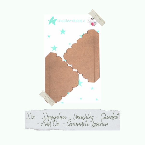 Creative Depot -  Die - Designline - Umschlag - Quadrat - Add On - Gerundete Laschen 