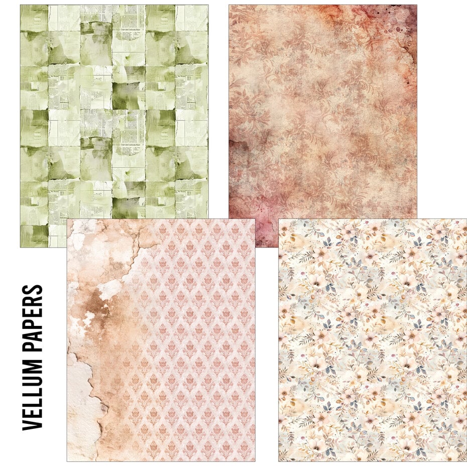 Ciao Bella - Lost in Time Craftmix Mixed A5 Paper Pack (8pcs)