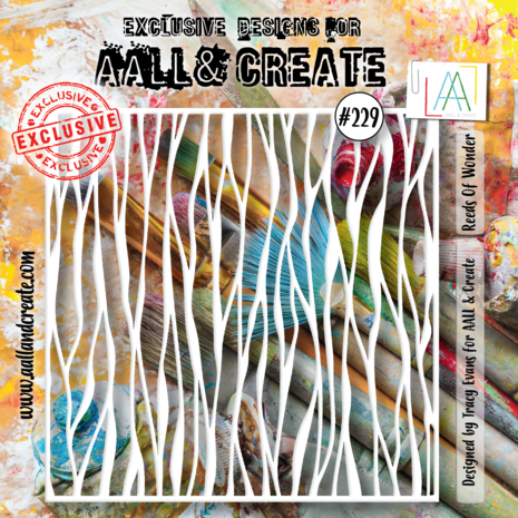 AALL & Create - Stencil 6x6 Inch Reeds Of Wonder AALL & Create - Stencil 6x6 Inch Reeds Of Wonder