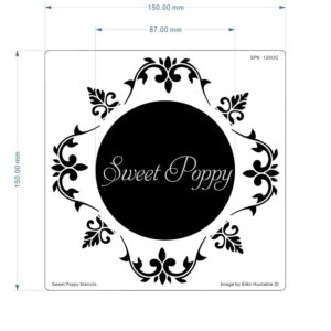 Sweet Poppy Stencil: Ornate Frame Aperture Circle Sweet Poppy Stencil: Ornate Frame Aperture Circle