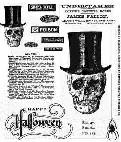 Tim Holtz Cling Mount Stamps: Undertaker Tim Holtz Cling Mount Stamps: Undertaker