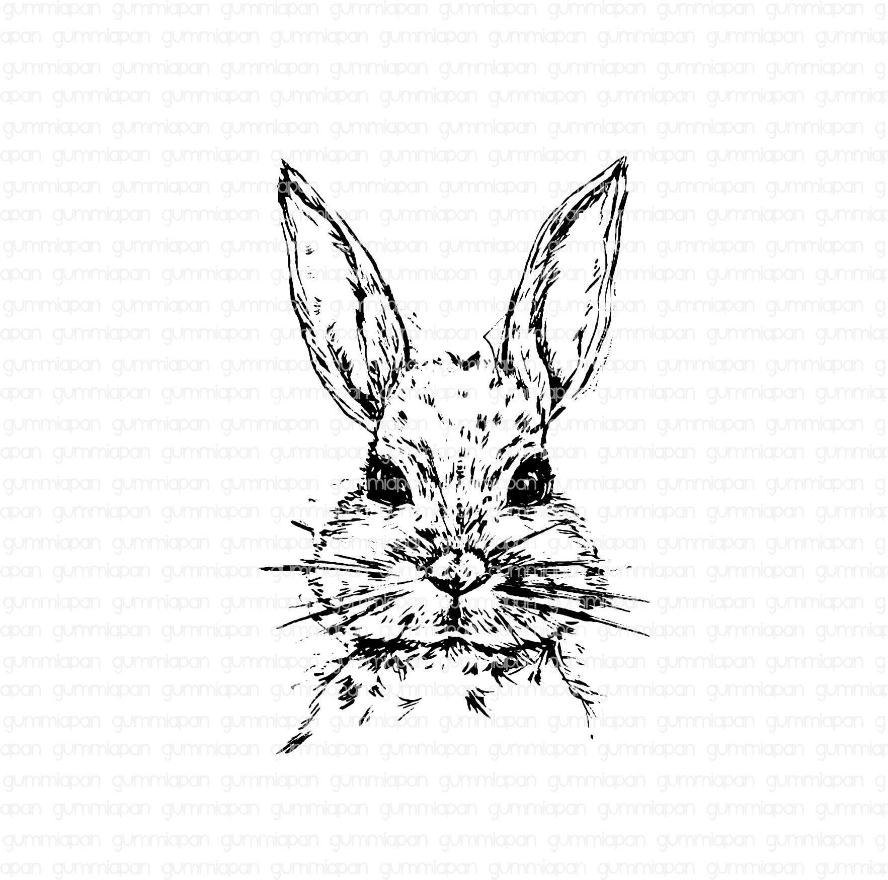 Gummiapan - Larger Sketched Rabbit  Gummiapan - Larger Sketched Rabbit