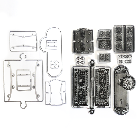 Elizabeth Craft  - Hinged To The Past Stamp and Die Set Hinged Elizabeth Craft  - Hinged To The Past Stamp and Die Set Hinged