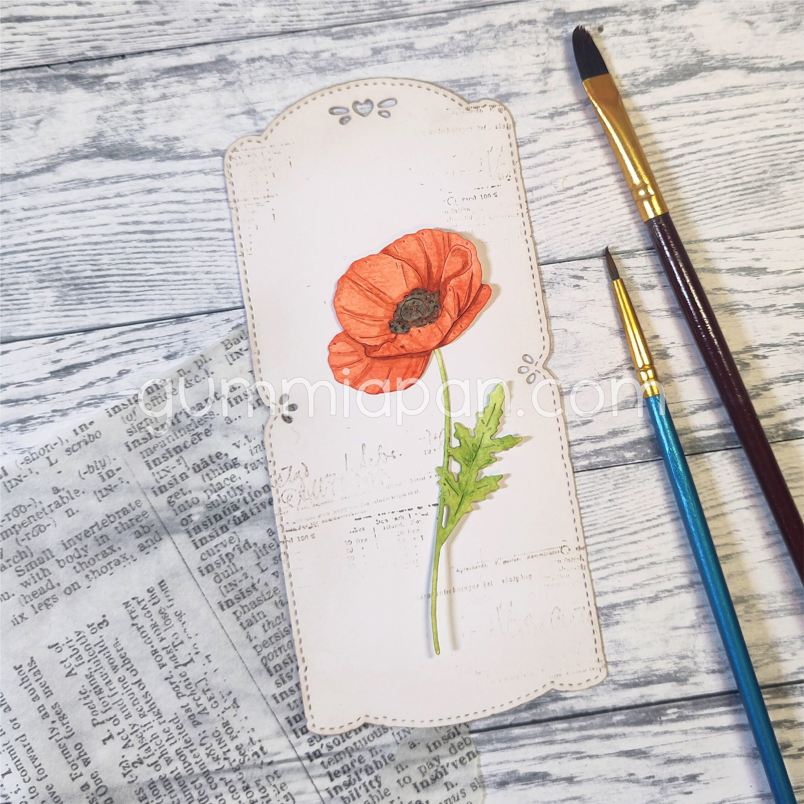 Gummiapan - Poppy flower