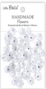 Little Birdie - Paper Flower - Jewlled Florettes Frosty White