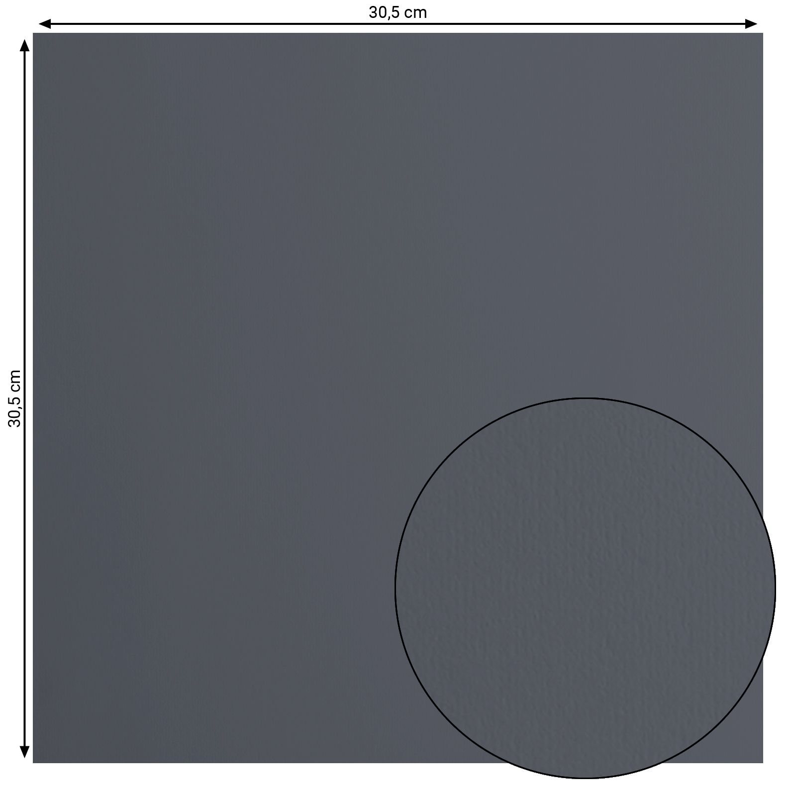 Florence • Tonkarton 216g Glatt 30,5x30,5cm Anthracite 20x