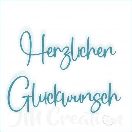 JM Creation - Herzlichen Glückwunsch groß - Stanzschablone