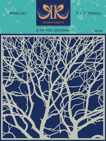 Katkin Krafts Branches 7x7 Inch Stencil