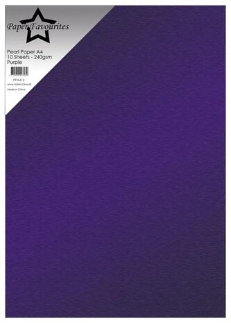 Paper Favourites - Pearl Paper A4 Purple 240gsm (10pcs)
