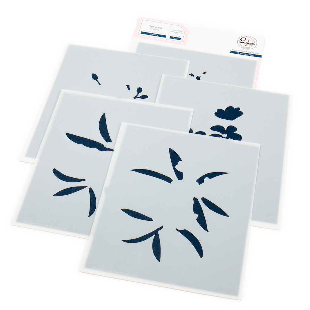 Pinkfresh Studio Stencils - Plumeria stencil
