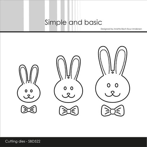 Simple and Basic die "Cute rabbits" Simple and Basic die "Cute rabbits"