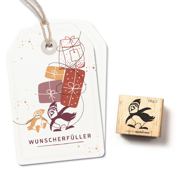 cats on appletrees - Stempel Papageientaucher Oleg 2