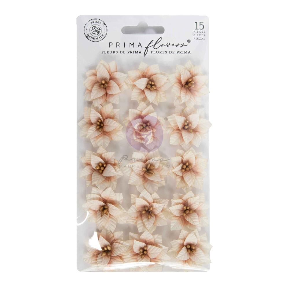 Prima Marketing - Twinkle & Treats - Prima Marketing  Frosted Petals  Paper Flowers 15/Pkg