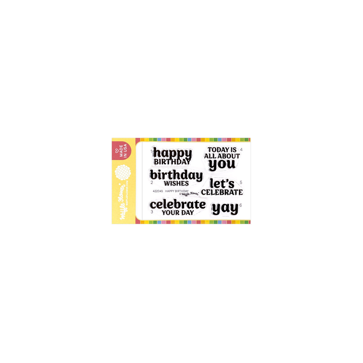 Waffle Flower- Happy Birthday Stamp Set