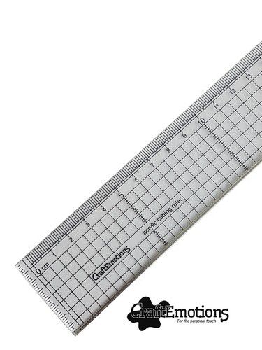 CraftEmotions Schneidelineal 30cm mit einlage