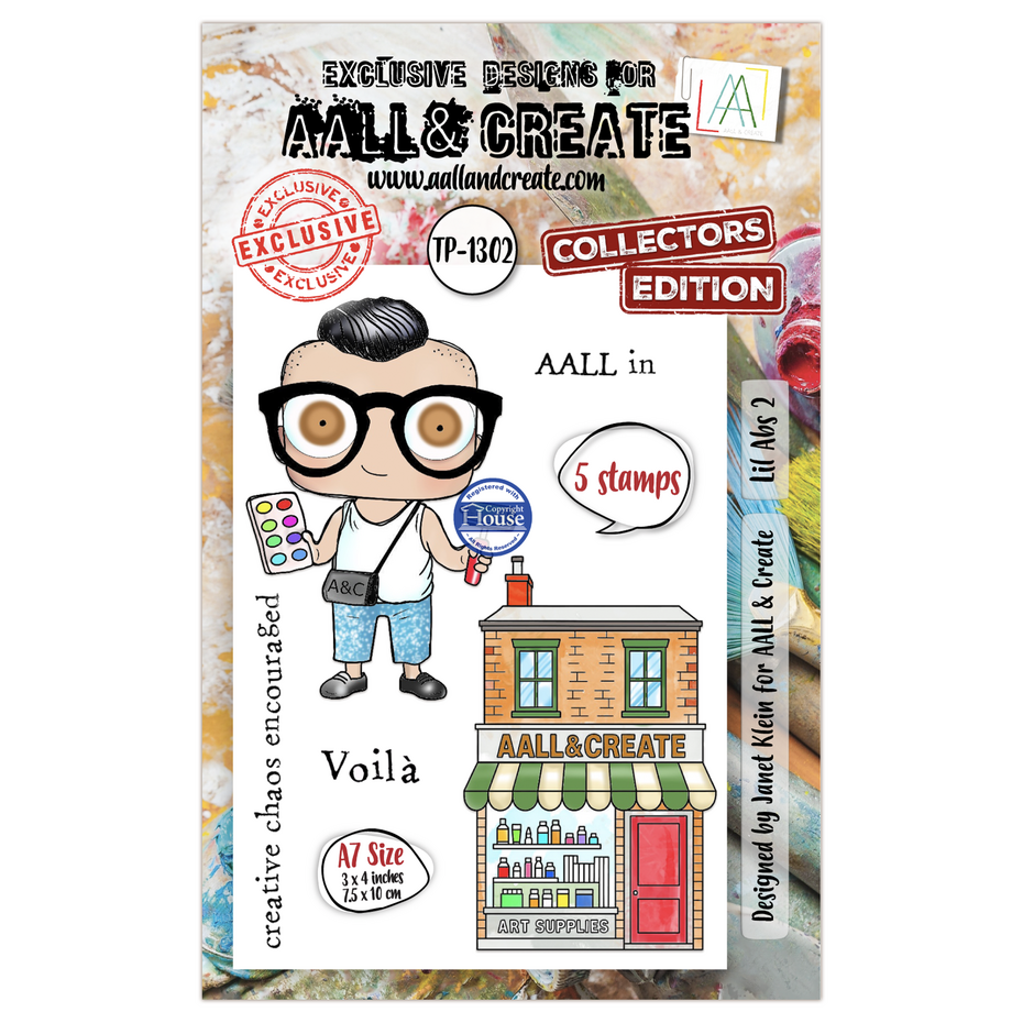 AALL & Create - Post & Ink A7 Stamp Sets Lil Abs 2 by Janet Klein