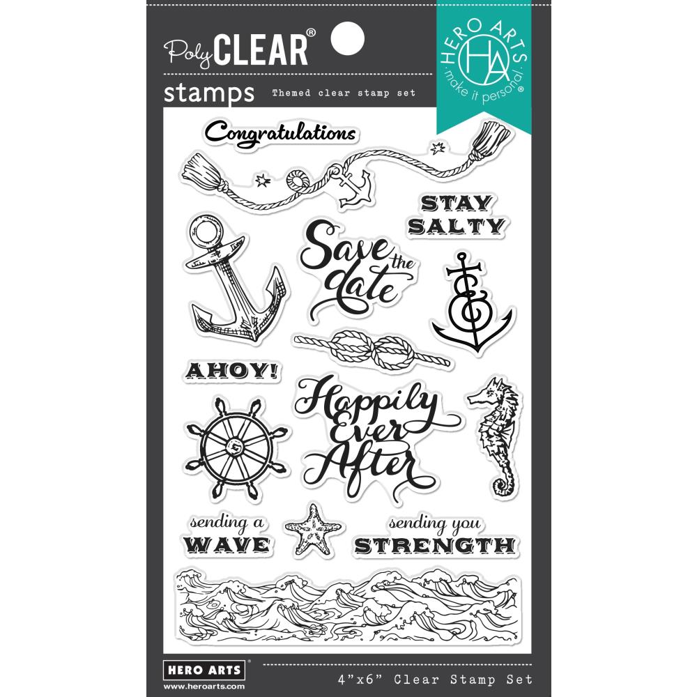 Hero Arts Clear Stamps 4"X6" - Natuical Messages  Hero Arts Clear Stamps 4"X6" - Natuical Messages