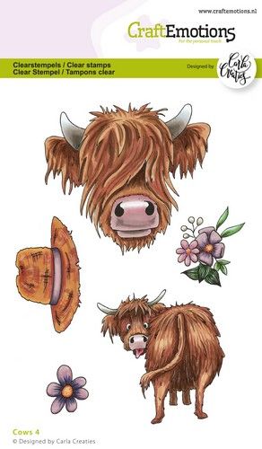CraftEmotions clearstamps A6 - Cows 4 Carla Creaties