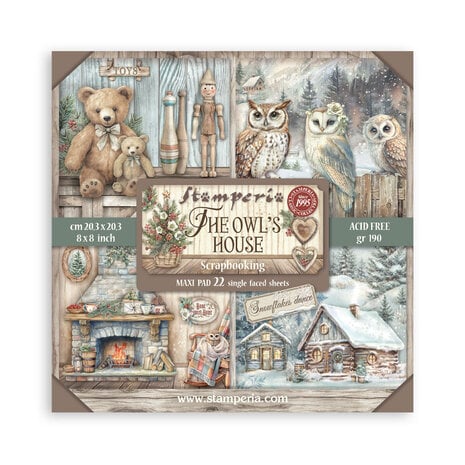 Stamperia - The Owl's House 8x8 Inch Paper Pack Maxi (Single Face) 