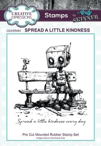 Creative Expressions Andy Skinner Pre-Cut Rubber Stamp Botology Spread A Little Kindness Creative Expressions Andy Skinner Pre-Cut Rubber Stamp Botology Spread A Little Kindness