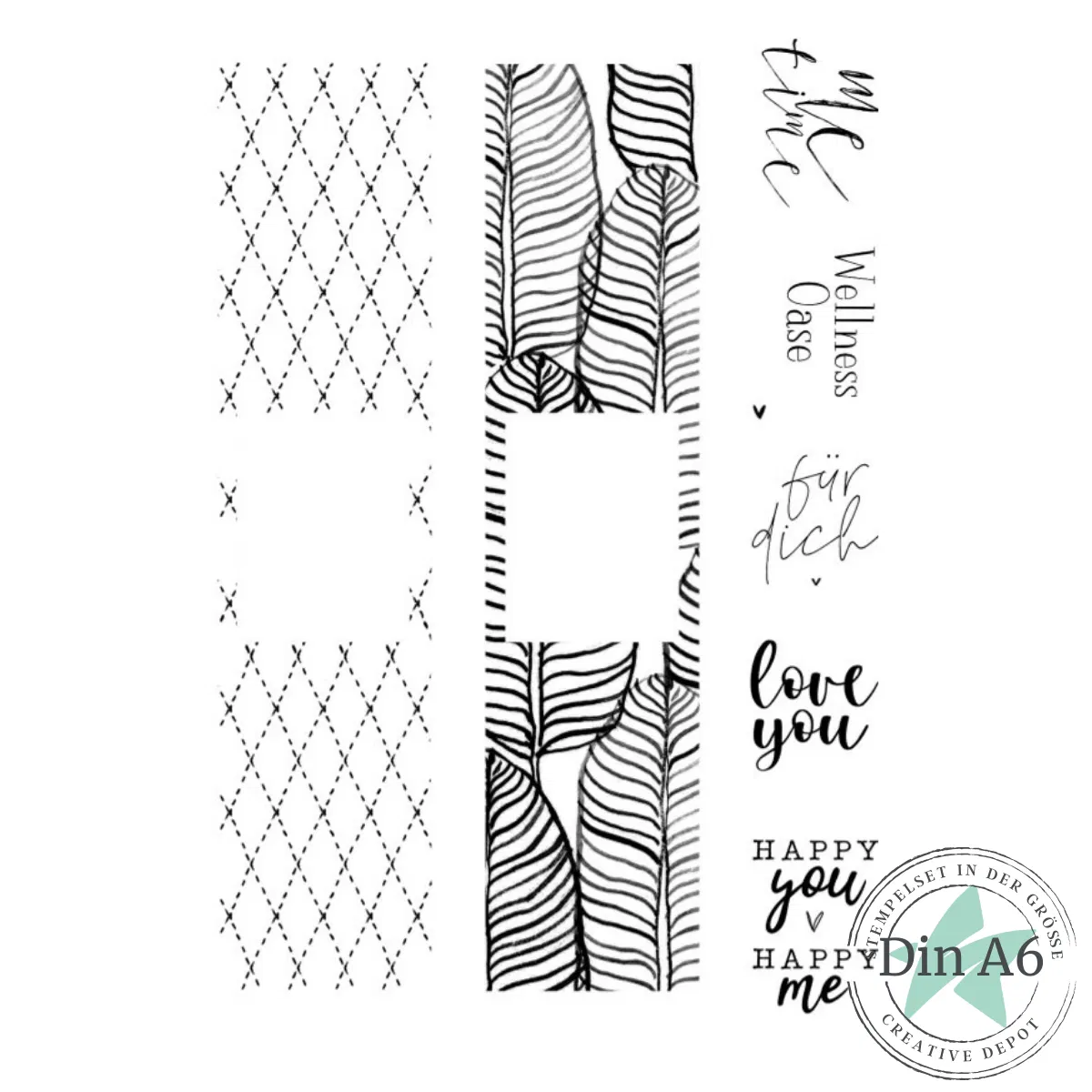 Creative Depot - Stempelset - Banderole - Wellness