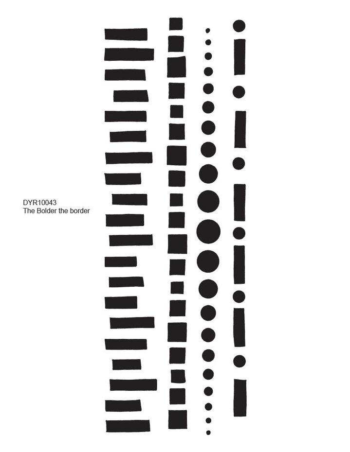 Stampers Anonymous - The Bolder The Border Dylusions Cling Stamps