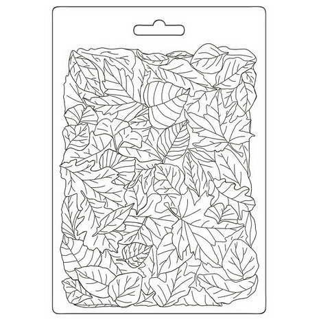 Stamperia - Woodland Soft Mould A5 Leaves Pattern