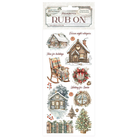Stamperia - The Owl's House Rub-on 4x8,5 Inch Cottage