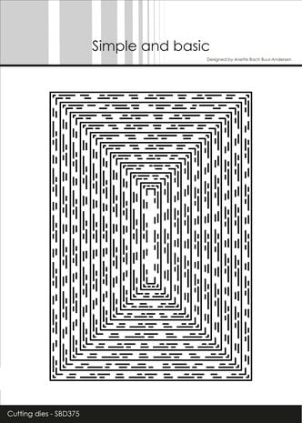 Simple and Basic - Broken Lines Rectangle Dies