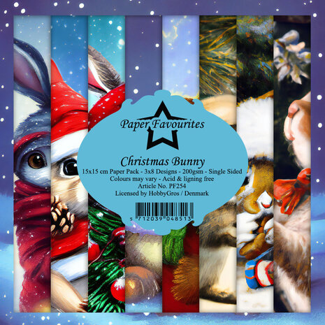 Paper Favourites - Christmas Bunny 6x6 Inch Paper Pack