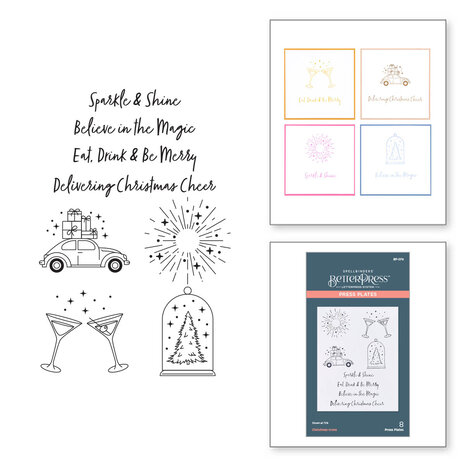 Spellbinders -BetterPress -  Christmas Icons Press Plate