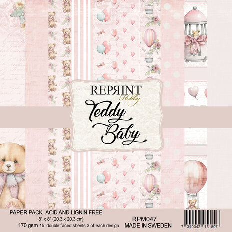 Reprint - Teddy Baby Collection 8x8 Inch Paper Pack