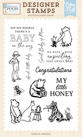 Echo Park - Winnie The Pooh Baby Designer Stamps My Little Honey 